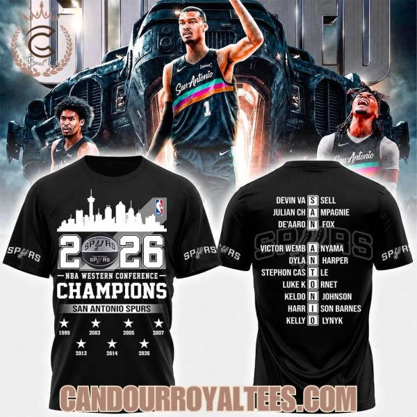 2026 NBA Western Conference Champions San Antonio Spurs Tshirt, Hoodie