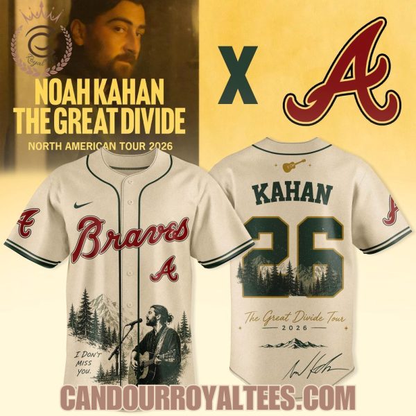 Atlanta Braves x Noah Kahan The Great Divide Tour 2026 Jersey