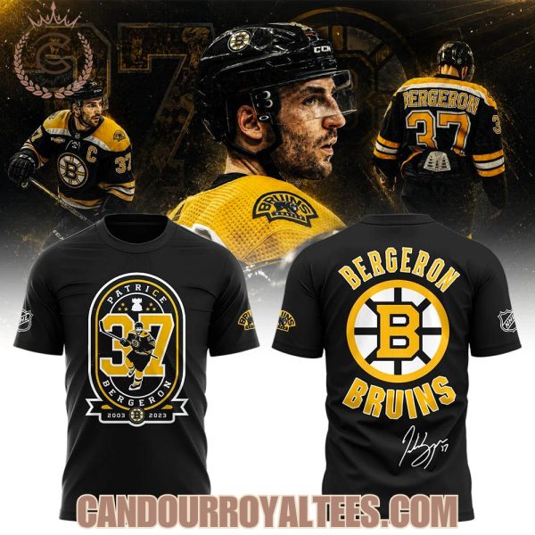 Boston Bruins Legendary No. 37 Patrice Bergeron Tshirt