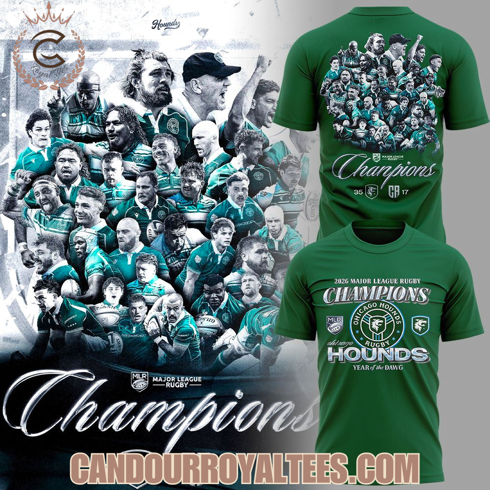 Chicago Hounds 2026 MLR Champions T-Shirt Chicago Hounds 2026 MLR Champions T-Shirt