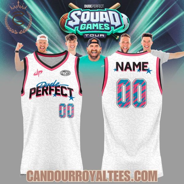 Dude Perfect Squad Games Tour 2026 Customize Basketball Jersey