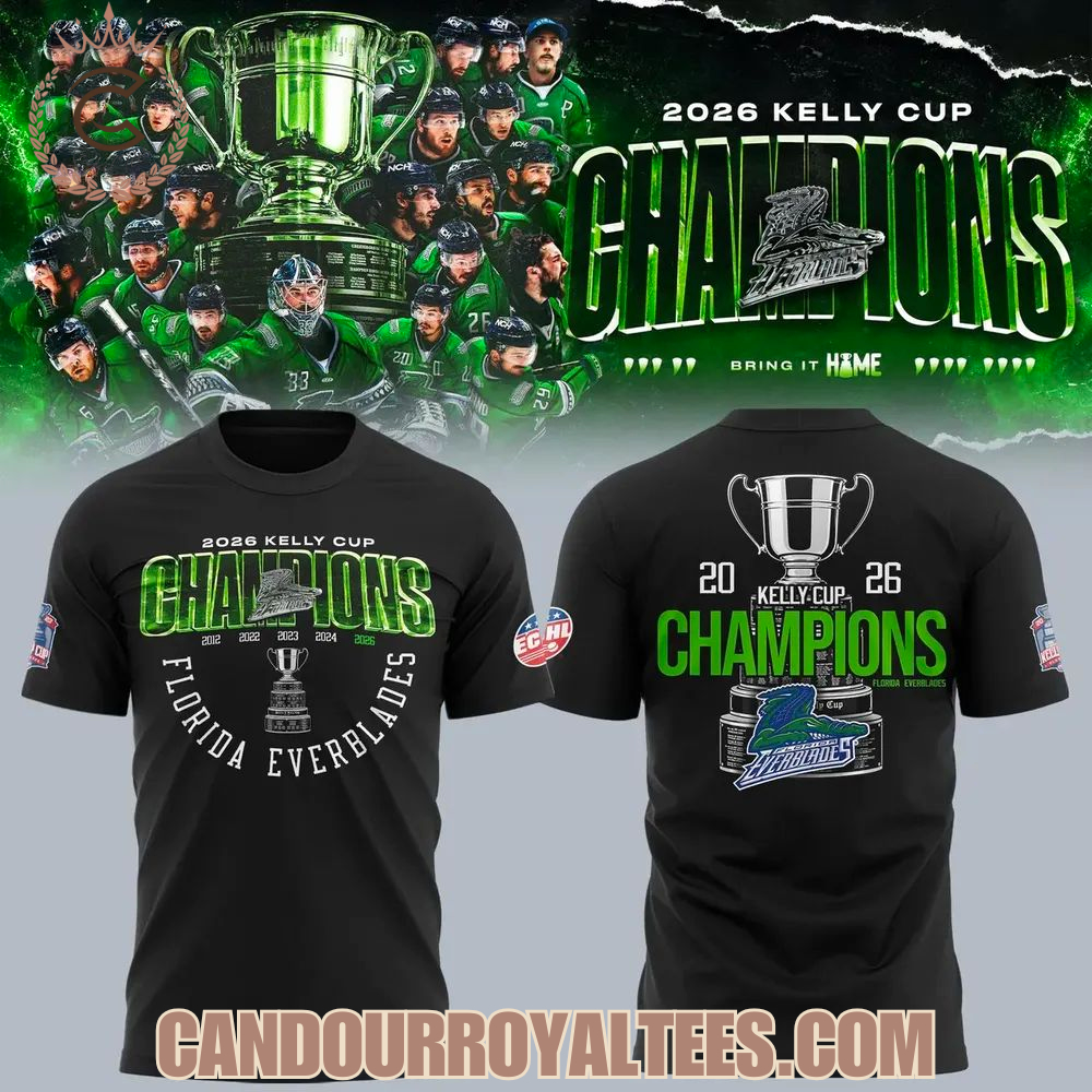 Florida Everblades 2026 Kelly Cup Champions T-Shirt Florida Everblades 2026 Kelly Cup Champions T-Shirt
