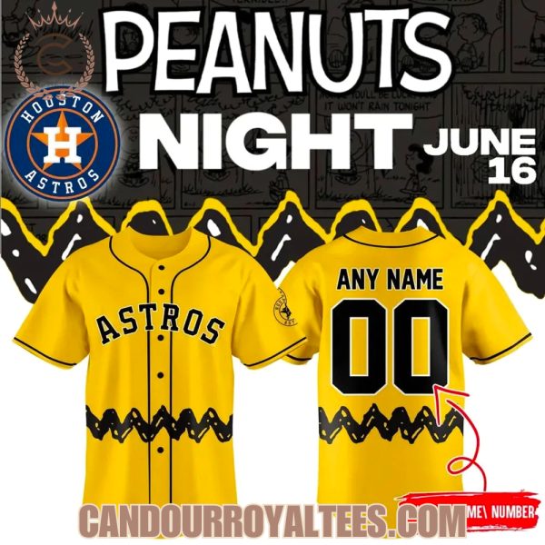 Houston Astros 2026 Peanuts Night Baseball Jersey