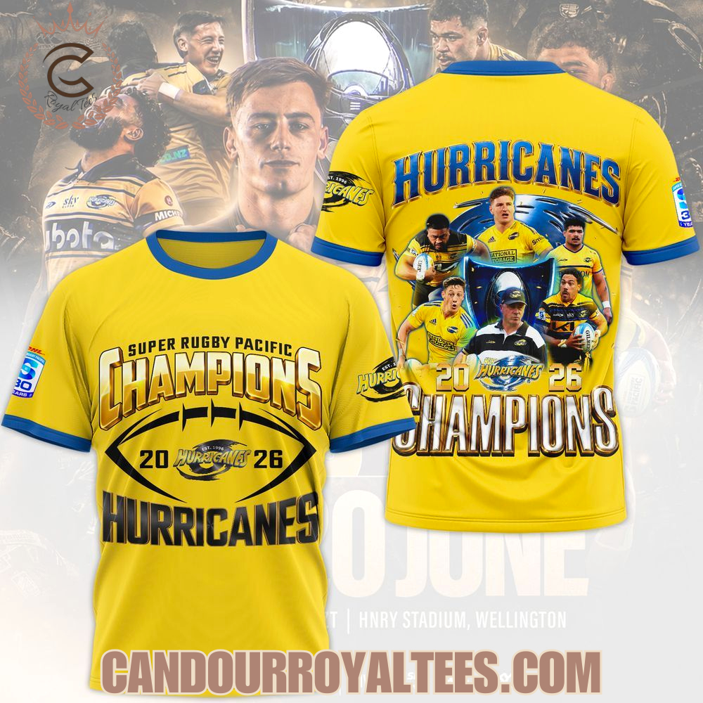 Hurricanes Super Rugby Pacific 2026 Champions Shirt Hurricanes Super Rugby Pacific 2026 Champions Shirt
