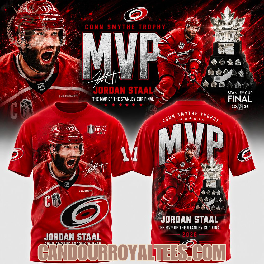 Jordan Staal Stanley Cup Champions 2026 MVP Tshirt Jordan Staal Stanley Cup Champions 2026 MVP Tshirt