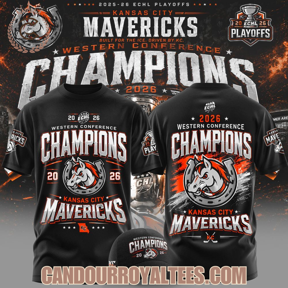 Kansas City Mavericks 2026 Western Conference Champions Tshirt, Hoodie Kansas City Mavericks 2026 Western Conference Champions Tshirt, Hoodie