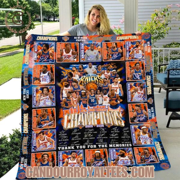 New York Knicks 2026 NBA Finals Champions Quilt Blanket