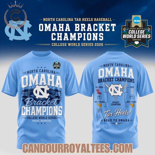 North Carolina Tar Heels Baseball – OMAHA Bracket Champions Tshirt