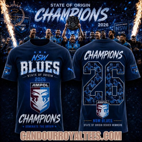 NSW Blues State Of Origin 2026 Champions Tshirt
