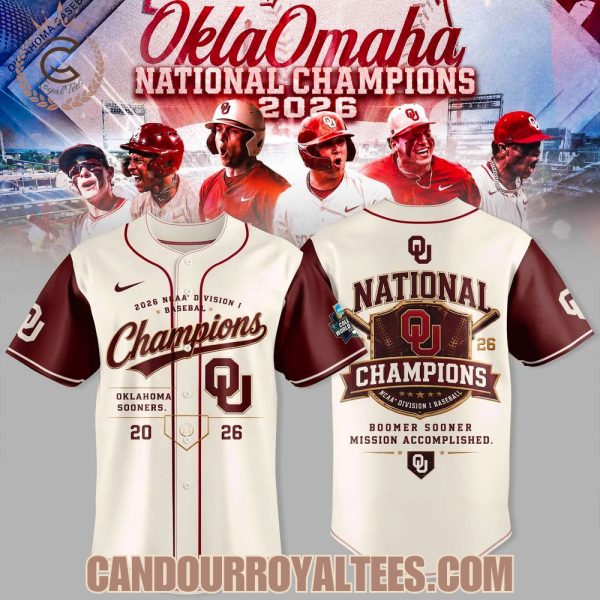 Oklahoma Sooners 2026 NCAA Baseball National Champions Jersey