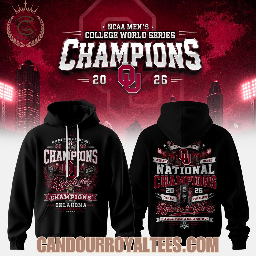 Oklahoma Sooners College World Series Champions 2026 Hoodie Oklahoma Sooners College World Series Champions 2026 Hoodie