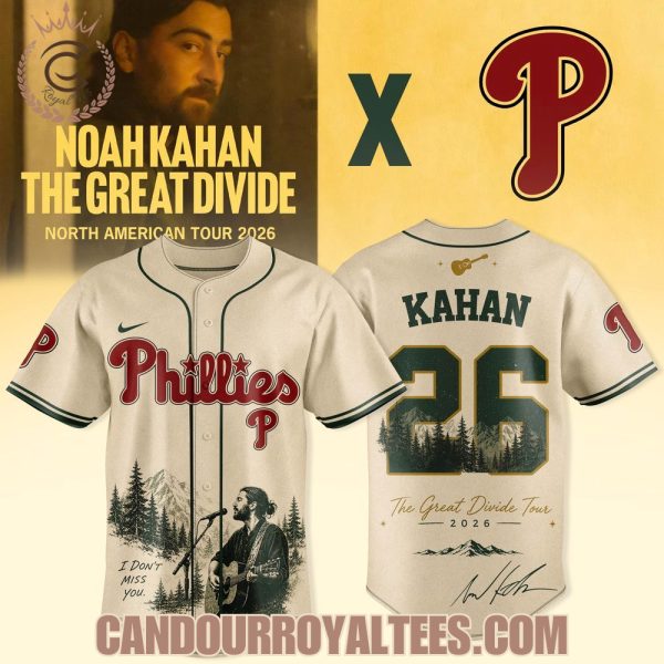 Philadelphia Phillies x Noah Kahan The Great Divide Tour 2026 Jersey
