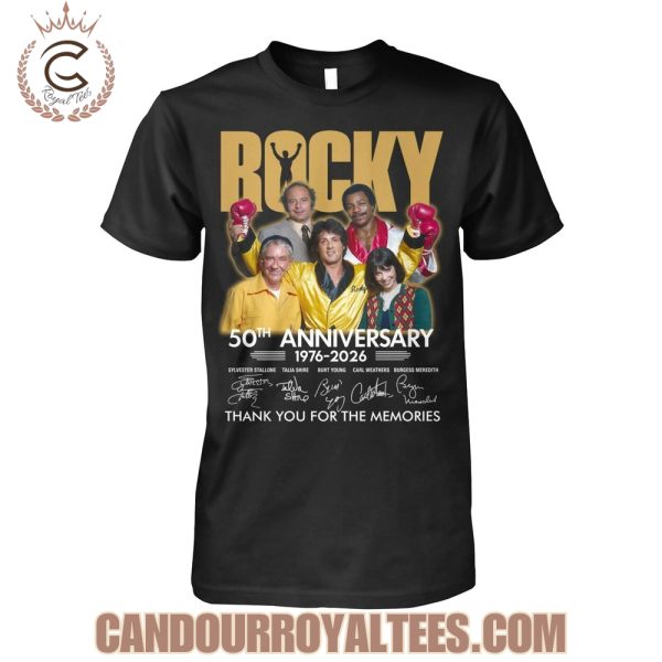 Rocky 50th Anniversary 1976-2026 Thank You For The Memories T-Shirt