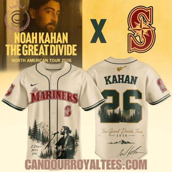 Seattle Mariners x Noah Kahan The Great Divide Tour 2026 Jersey