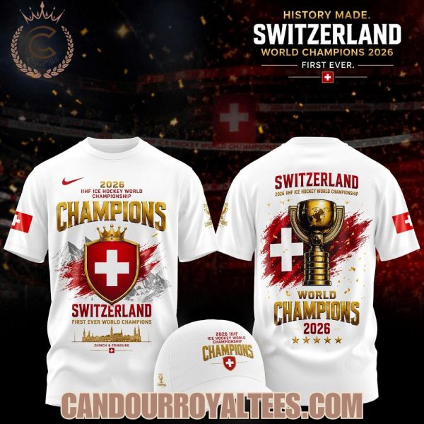 Switzerland 2026 IIHF Ice Hockey World Champions Tshirt, Hoodie