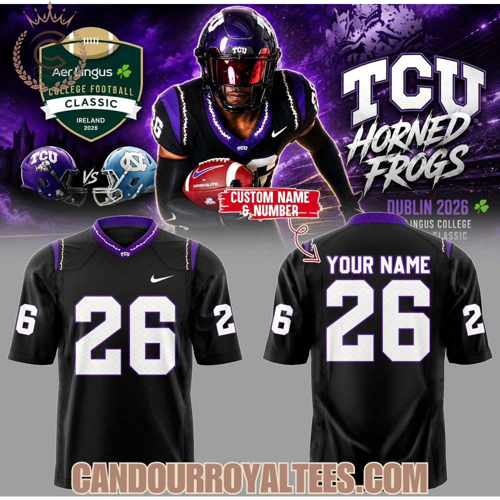TCU Horned Frogs x Aer Lingus College Football Classic Football Jersey TCU Horned Frogs x Aer Lingus College Football Classic Football Jersey