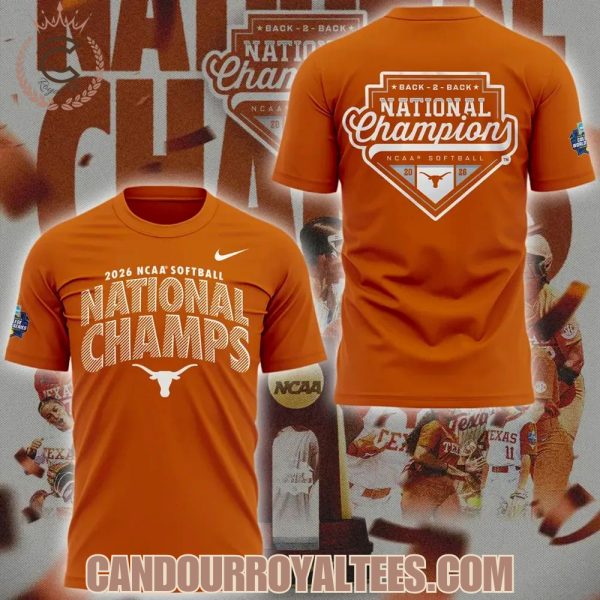 Texas Longhorns 2026 NCAA Softball Women’s College World Series National Champions Locker Room T-Shirt