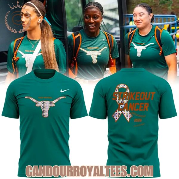 Texas Longhorns 2026 Strikeout Cancer Tshirt