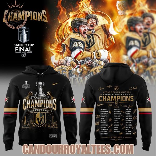 Vegas Golden Knights 2026 Stanley Cup Champions Hoodie