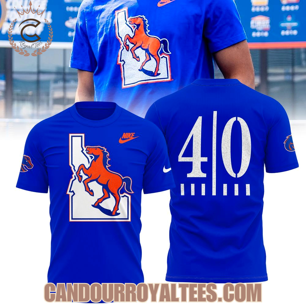 Boise State Broncos 40 Years of Blue Turf Shirt Boise State Broncos 40 Years of Blue Turf Shirt
