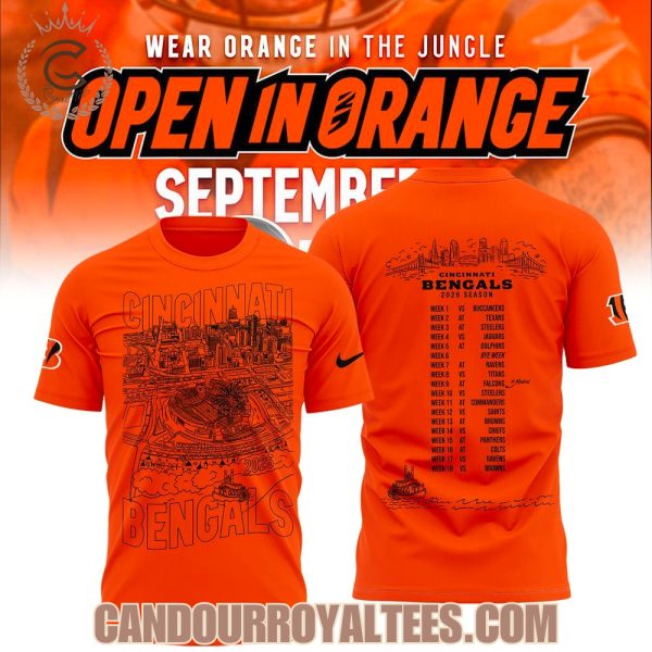 Cincinnati Bengals Open In Orange Shirt