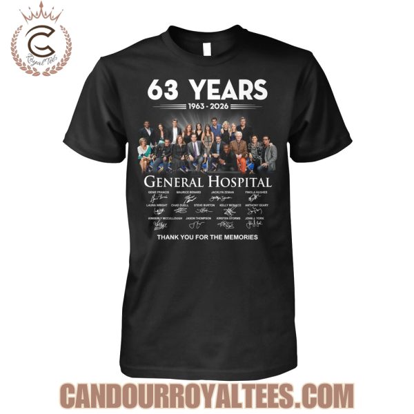 General Hospital 63 Years 1963-2026 Thank You For The Memories T-Shirt