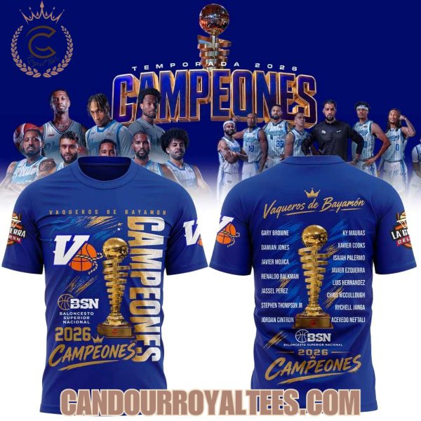 Vaqueros de Bayamón Back To Back CHampions BSN 2026 Tshirt, Hoodie
