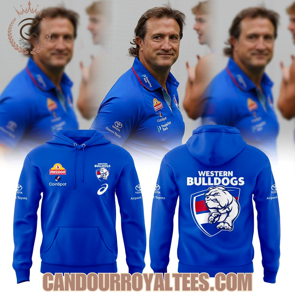 Western Bulldogs Coach Bevo Asics 2026 Media Hoodie Western Bulldogs Coach Bevo Asics 2026 Media Hoodie